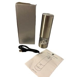 NEW COOK'S ESSENTIALSS WHITE CORDLESS SPICE MILL  WITH USB CORD